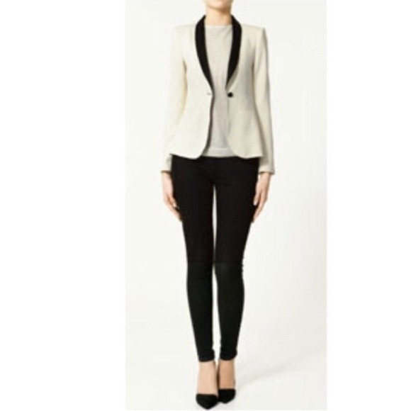 Club Monaco Tuxedo Style  While and Black Blazer 4 - Picture 4 of 14